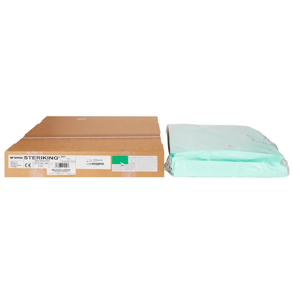 Steriking Krepppapier - Packung 500 Stück grün, 40 x 40 cm