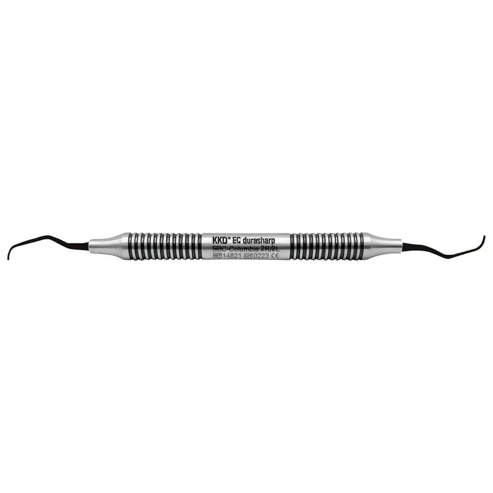 Kentzler-Kaschner KKD® Easy Clean durasharp Universal Kürette - Stück Figur 2R/2L, für Seitenzähne, mit Metallgriff