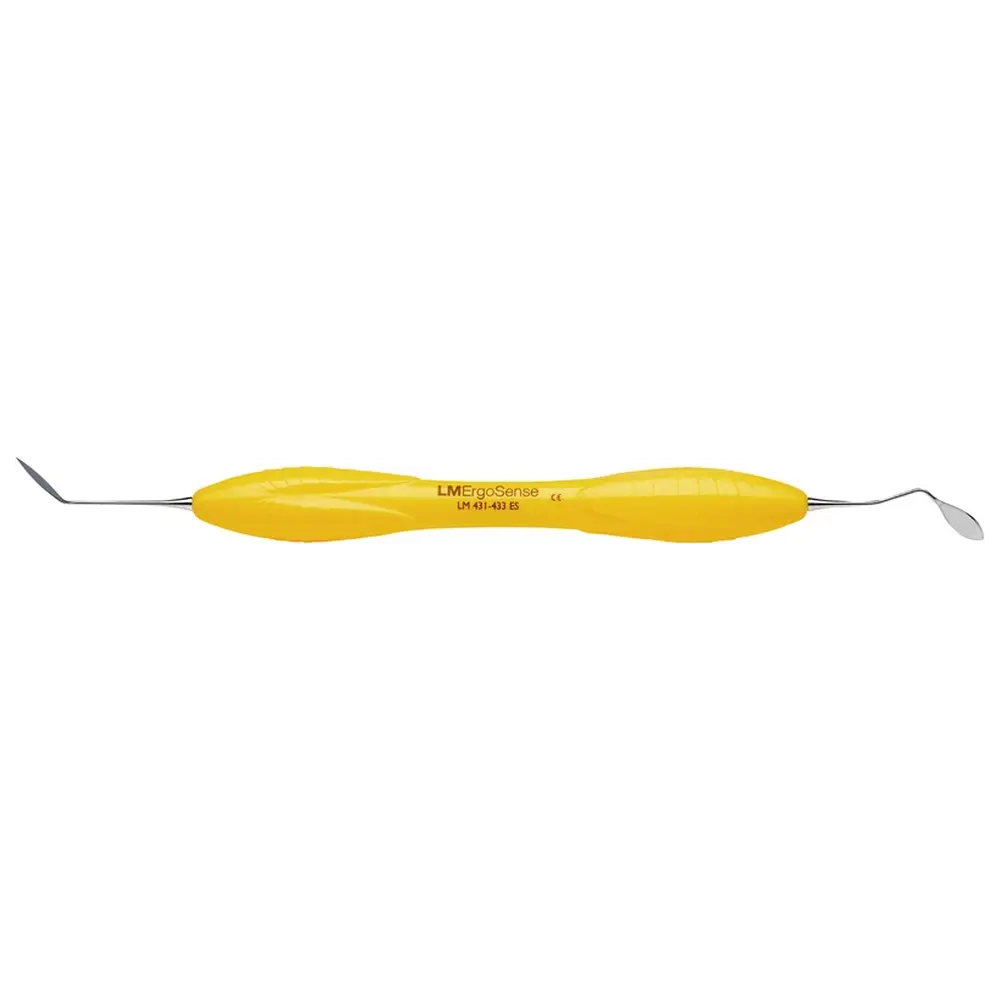 Medicom LM Arte™ Solo - Stück anterior, abgerundet, gerade, gelb, LM-ErgoSense® Griff