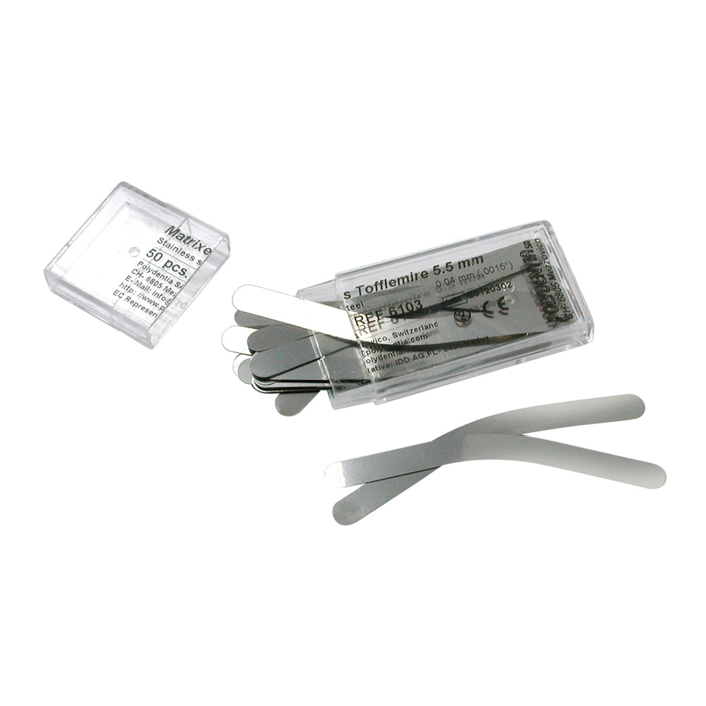 Tofflemire Matr.0,025 6,3mm bleitot 50St