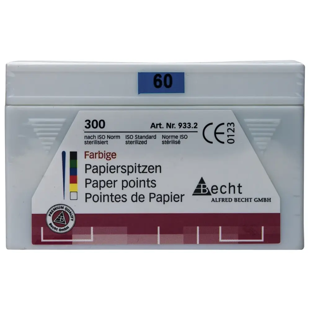 Becht Papierspitzen farbig - Packung 300 Stück ISO 060