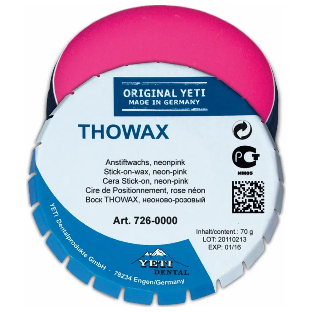 Yeti THOWAX Stick-on-Wachs - Dose 70 g, neonpink