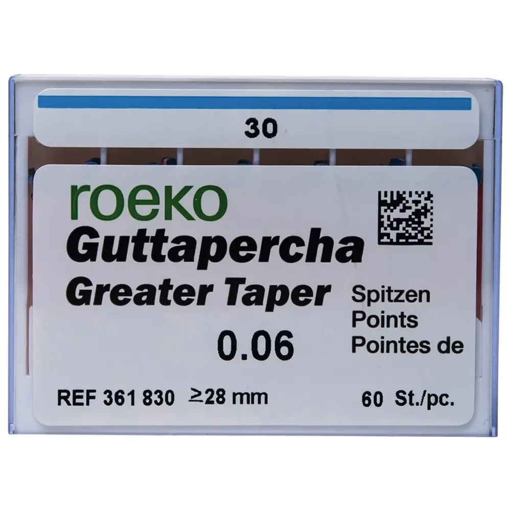 COLTENE Guttapercha Greater Taper - Packung 60 Stück Taper.06 ISO 030