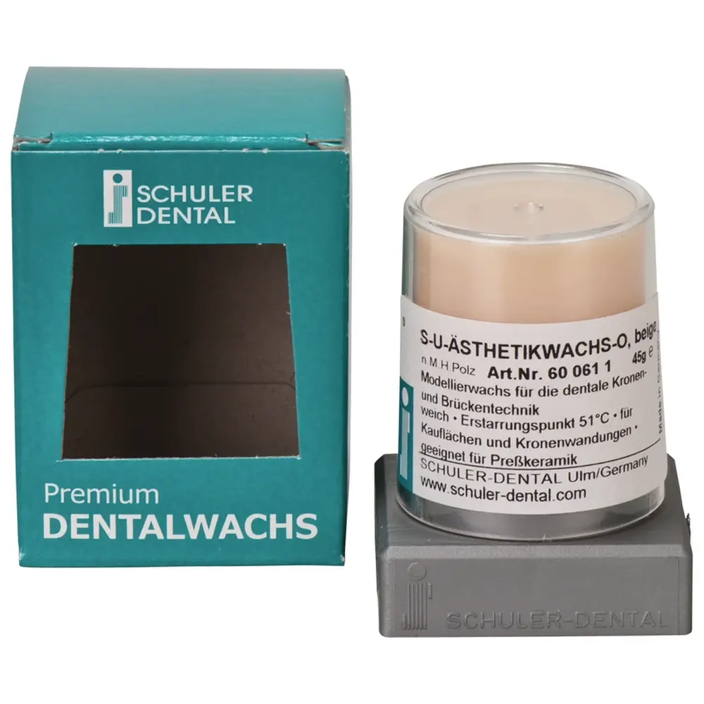 SCHULER-DENTAL S-U-Ästhetikwachs - Kegel 45 g Ästhetikwachs O, beige