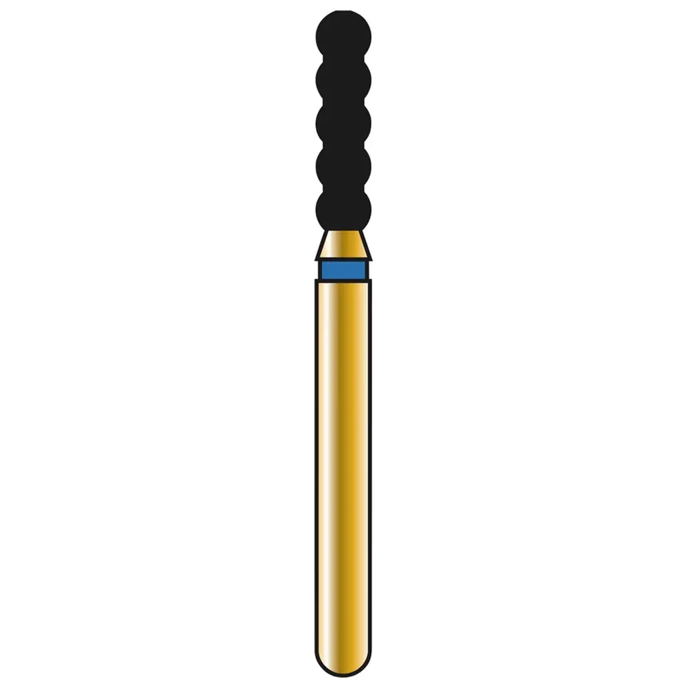 COLTENE DIATECH Diamanten G6051 - Packung 5 Stück blau mittel (M), FG, Figur 6051 Zylinder gefurcht, 6 mm, ISO 018
