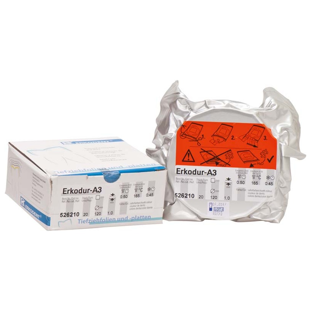 ERKODENT Erkodur-A3 - Packung 20 Stück Ø 120 mm, Stärke 1 mm