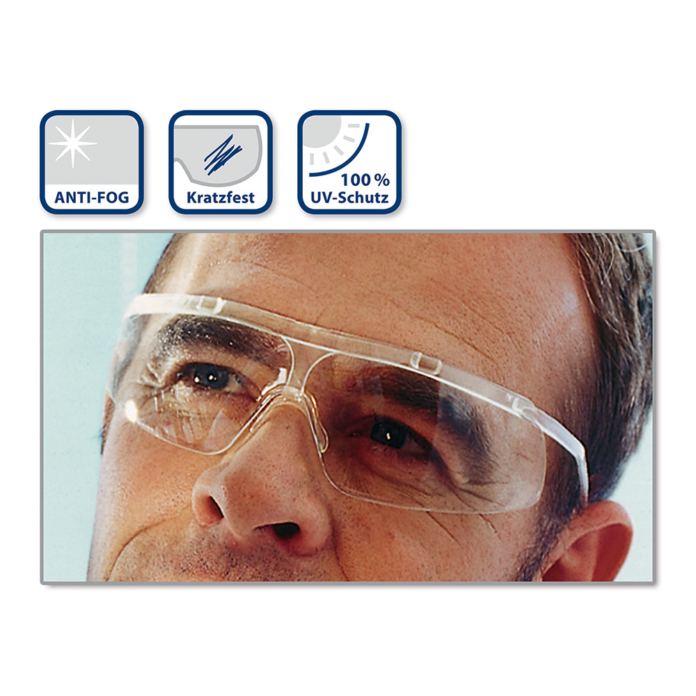 Schutzbrille iSpec SLF UV crystal/tr. St