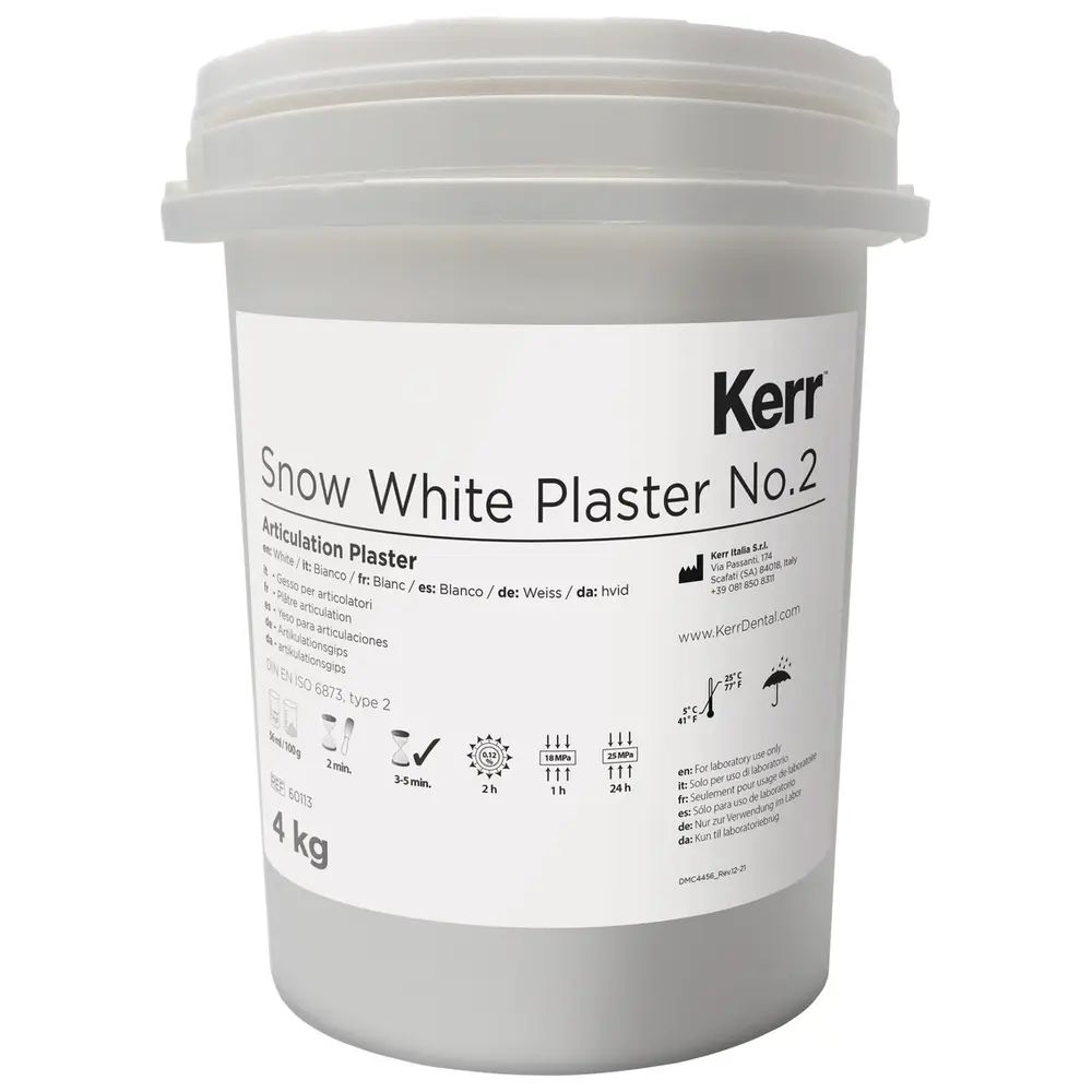 Kerr Snow White™ Plaster - Eimer 4 kg Spezial Gips weiß