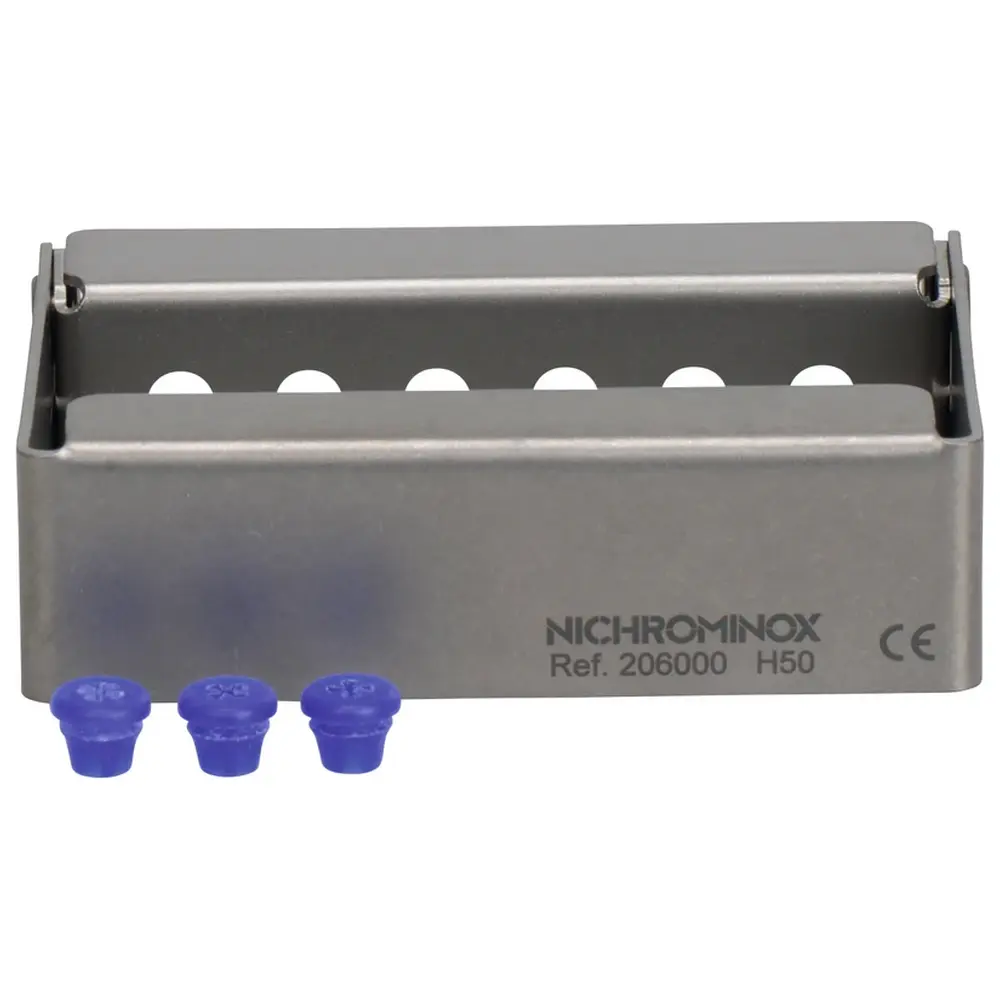 NICHROMINOX PLUG IN - Stück für 6 Instrumente blau, 7,5 x 2 x 5 cm