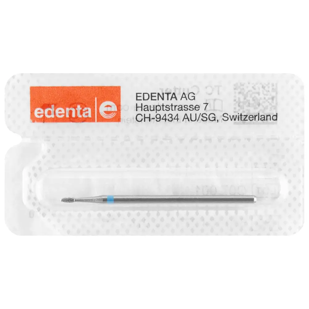 Edenta HM-Fräser Schliff 10 - Stück Kreuzverzahnung, blau standard, HP, Figur 277, 3 mm, ISO 014