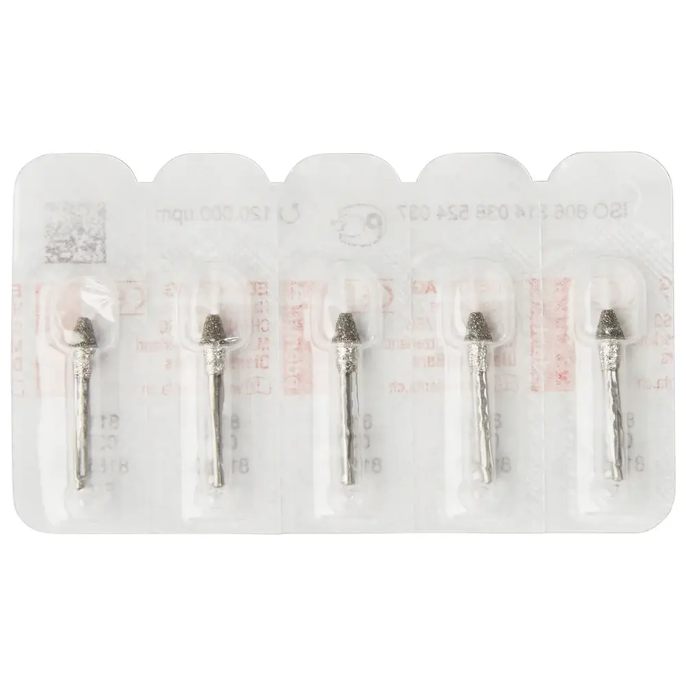 Edenta Diamanten 811 - Packung 5 Stück Standard, FG, Figur 038 Doppelkegel innen, 7 mm, ISO 037