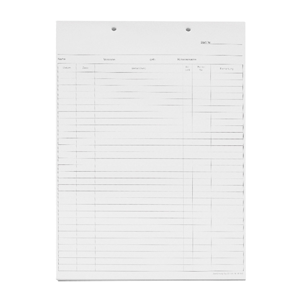 Krankenblatt B1 weiß kopfgel. 100St