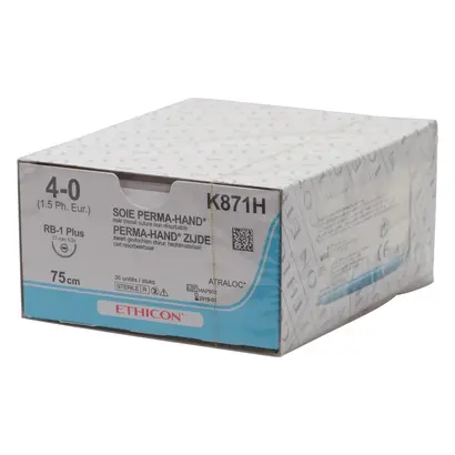 Johnson & Johnson International PH-Seide schwarz 75cm 4-0 RB1 PLUS gefl.Stärke 1,5 Pa 36