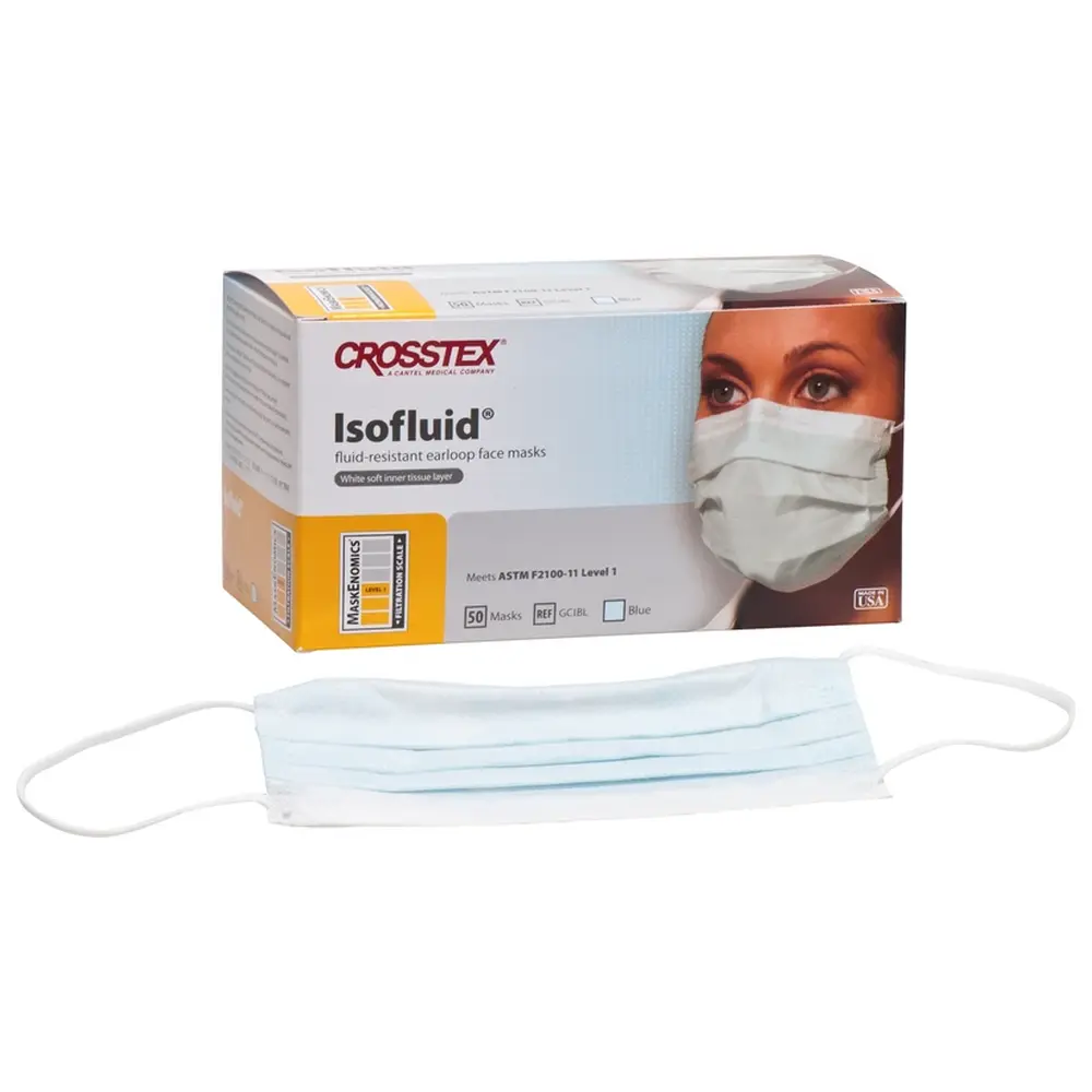Crosstex Isofluid™ earloop - Packung 50 Stück blau