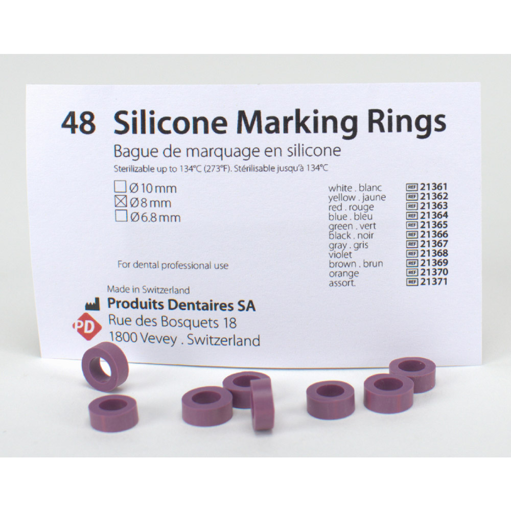 Silikon Ringe 8,0mm violett 48St