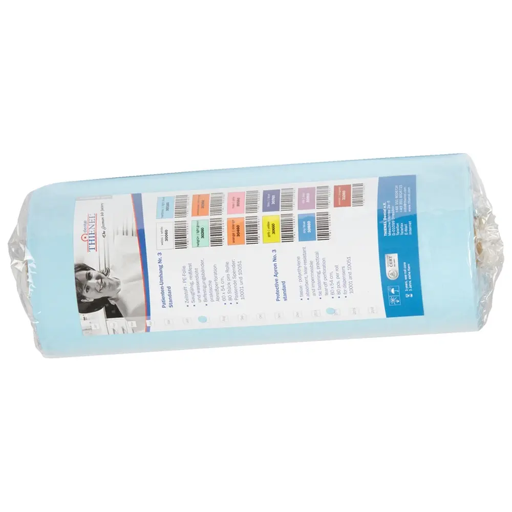 THIENEL Dental Patientenumhang Nr. 3 - Rolle 80 Stück hellblau, 60 x 54 cm