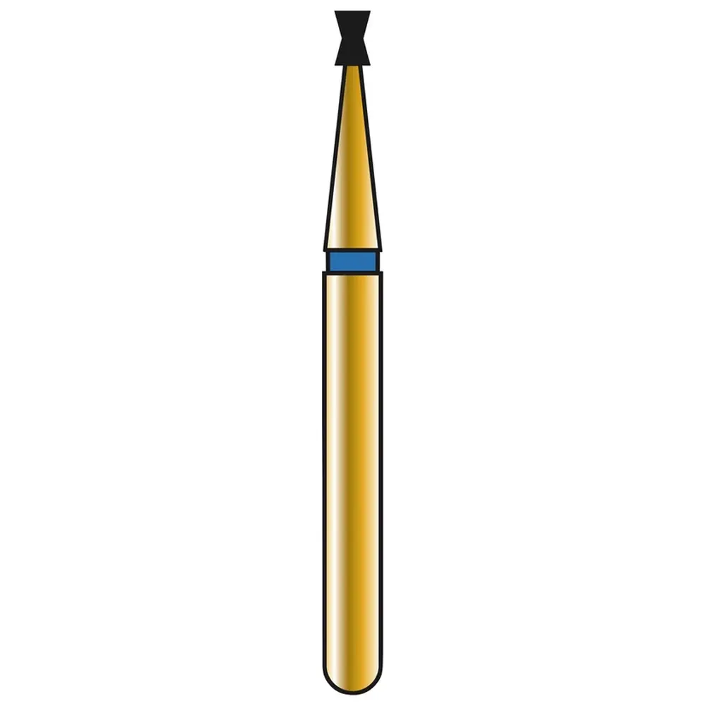 COLTENE DIATECH Diamanten G813 - Packung 5 Stück blau mittel (M), FG, Figur 032, Diabolo, 1,5 mm, ISO 010