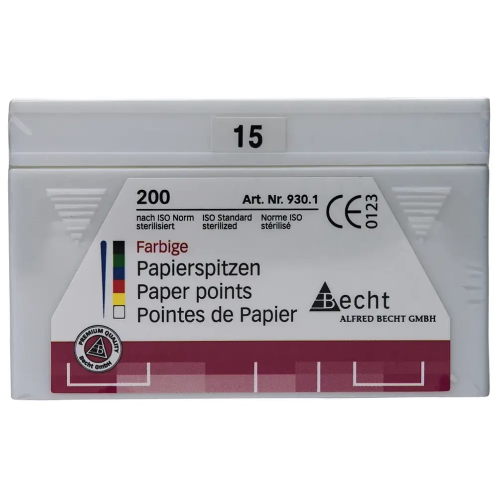 Becht Papierspitzen farbig - Packung 200 Stück ISO 015