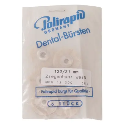 Polirapid Dr. Montemerlo GmbH & Co. KG Miniaturbürste unmontiert 122/21mm Ziegenhaar weiß Pa 6