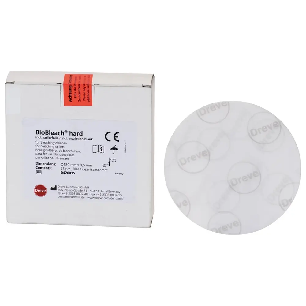 Dreve Dentamid BioBleach® - Packung 25 Stück klar-transparent, 120 x 0,5 mm, hart