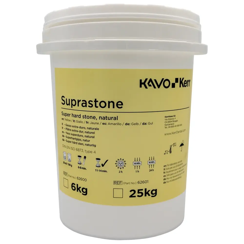 Kerr Suprastone - Eimer 6 kg Superhartgips gelb