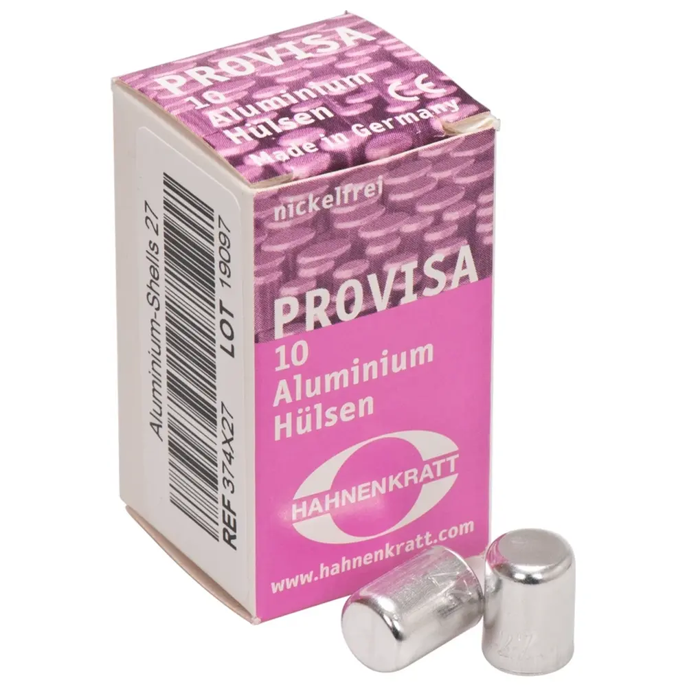 HAHNENKRATT PROVISA Schutzhülsen Aluminium - Packung 10 Stück 27