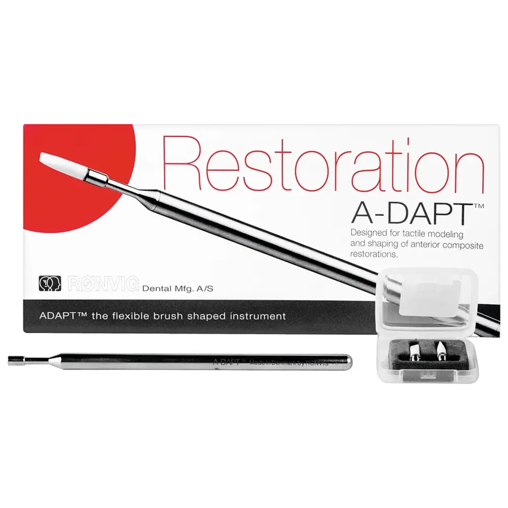 Ronvig A-DAPT™ - Packung Edelstahlgriff gerade, 2 bürstenförmige Spitzen